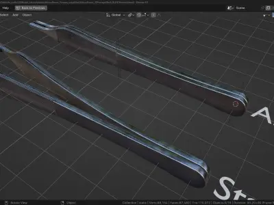 Adson Brown Forceps 3D Model  Low-poly 3D model