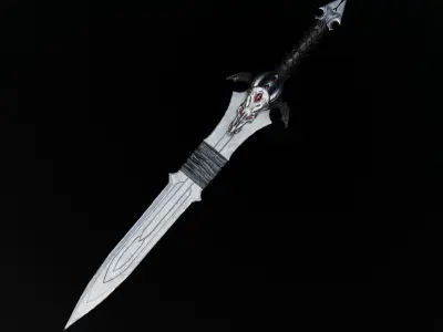 Dragon sword low-poly Low-poly 3D model