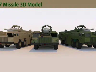 DF- 17 Missile 3D Model Low-poly 3D model
