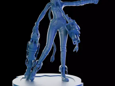 Jinx arcane 2 LEAGUE OF LEGENDS modelo imprecion 3D 3D print model