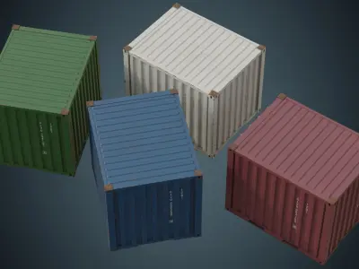 Cargo Container 5B Low-poly 3D model