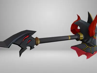 Futuristic Axe Low-poly 3D model buy