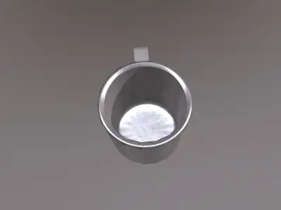 Steel cup Free low-poly 3D model