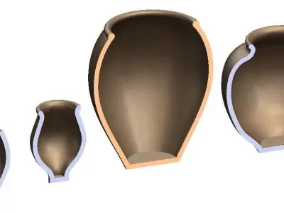 Archaeological pottery - ancient earthenware design replica 3D print model