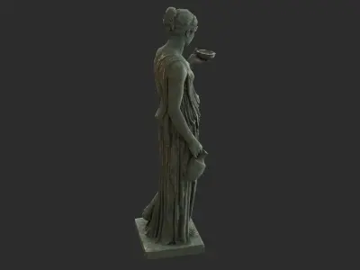Hebe Statue - Bronze Low-poly 3D model