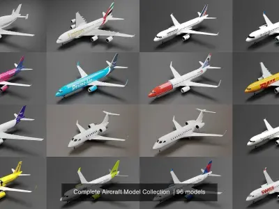 Complete Aircraft Model Collection  3D Model Pack