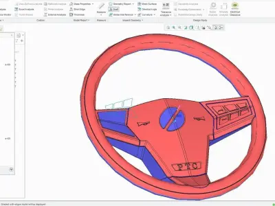 SteeringWheelJC01 steering wheel Free 3D model