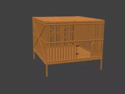 Chicken Cage Free low-poly 3D model