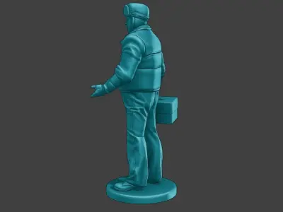 Actual Male Truck Driver AMTD 004 3D print model
