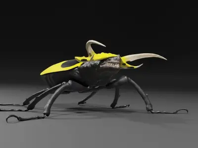 Bug Monster Low-poly 3D model