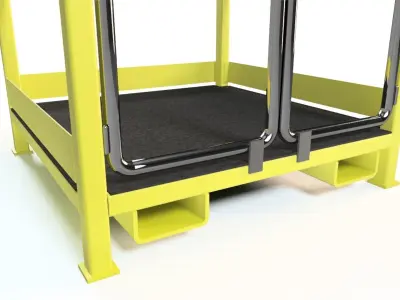 TRANSPORTED MAINTENANCE PLATFORM WITH FORKLIFT 3D model