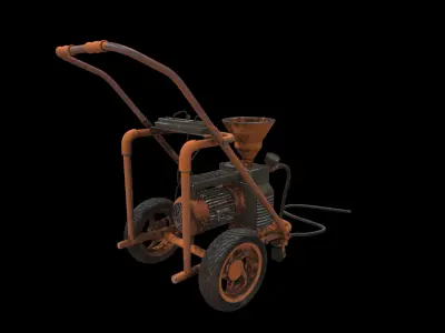 mobile compressor cart 3D model
