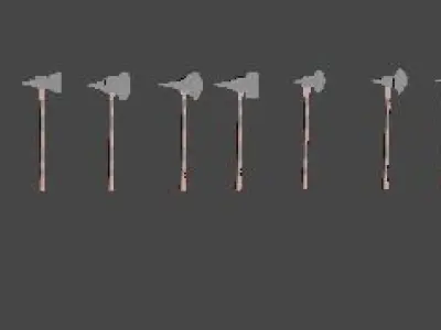 Battle Weapons Collection Low-poly 3D model