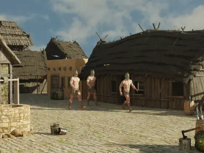 Ancient Rome Scene with all textures and animation 3D model