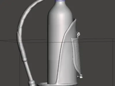 medival wine holder 3D print model