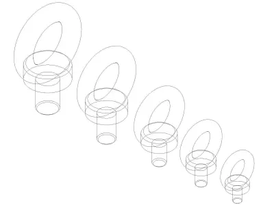 Ring Nuts DIN580 3D model