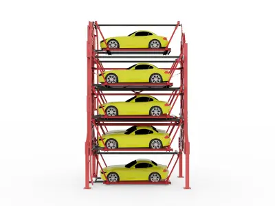 Rotary Parking System 8 sedan 3D model