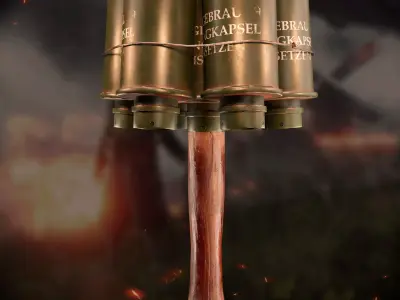 German Grenade Anti Tank VR  AR low-poly 3d model Low-poly 3D model