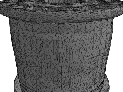 Industrial Wire Spool Cable Reel Low-poly 3D model