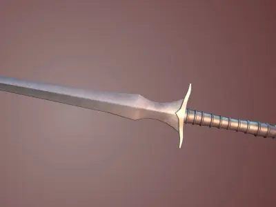 Fantasy Long-sword Low-Poly Melee Weapon Low-poly 3D model