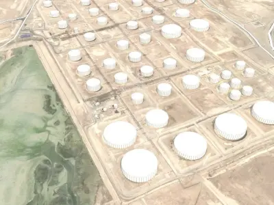 Petroleum Storage Tanks Sitra  Bahrain Industrial area Free 3D model