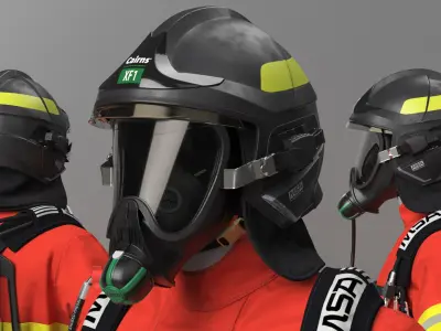 Firefighter Suit Neutral Pose 3D model