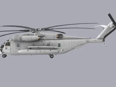 CH-53E Super Stallion Blank Complex Animation Low-poly 3D model