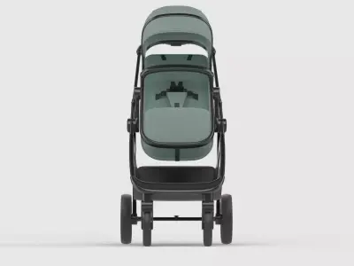 Baby stroller 3D model 3D model 5