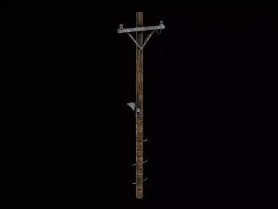 Power Pole - PBR Textured Low-poly 3D model