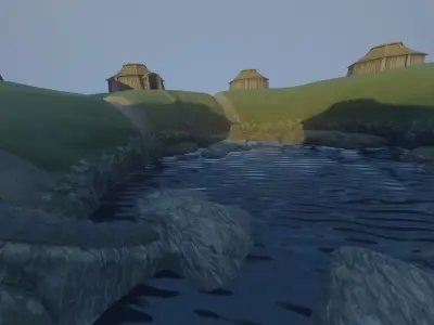 Island Settlement 3D model buy