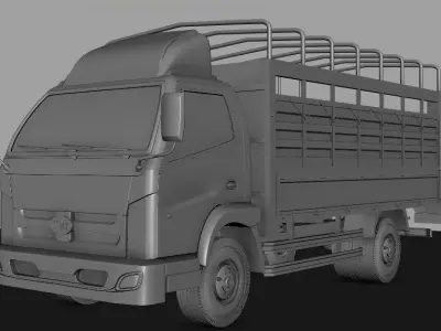 Truck model with cage 3D model