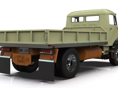 Mercedes-Benz LAK 710 4x4 Platform Dump Truck 3D model