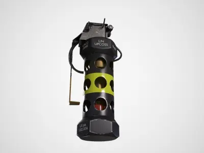 Stun Grenade black Low-poly 3D model
