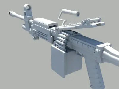 GUN MODEL MAYA Low-poly 3D model