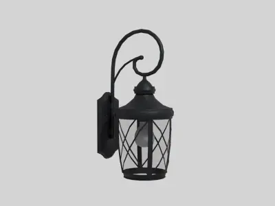 Wall Lantern Low-poly 3D model