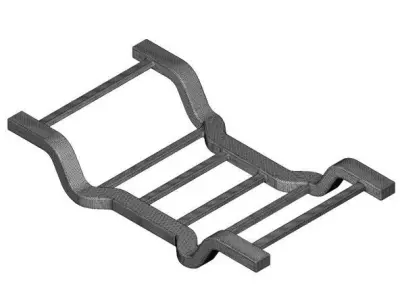 Rusty Vehicle Chassis 3D model