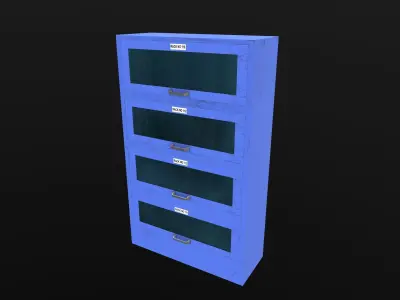 Industrial Almirah Animated AR VR Lowpoly PBR Low-poly 3D model