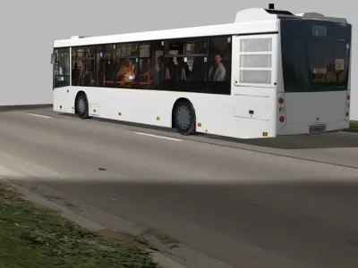 Maz-203 bus Low-poly 3D model