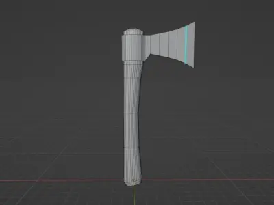 Low poly Axe Free 3D model