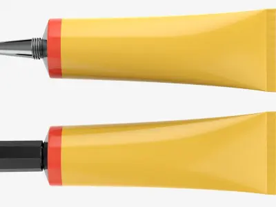 Instant super glue tin tube 01 3D model