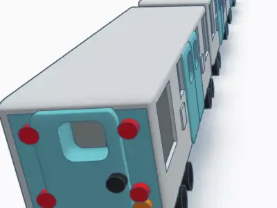 Subway train 3D model