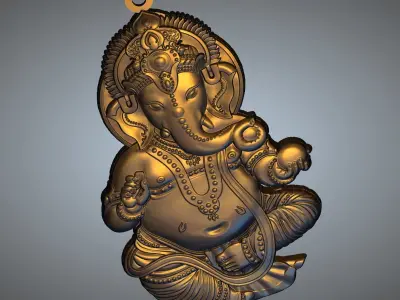 Ganesha keychain 3D print model
