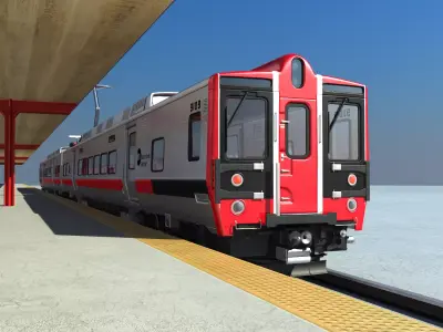 Metro North Kawasaki M8 Passenger Train NYC 3D model