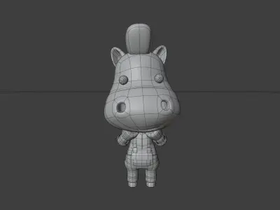 Cute Horse 3D Illustration 3D model 2