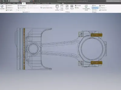 Piston and Connecting Rod 3D Model  3D model