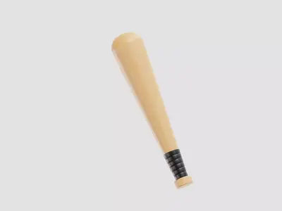 Baseball bat Low-poly 3D model 22