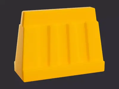 Low Poly Road Blocker 3D model