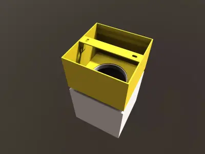 Square LED Light Fixture Free 3D model