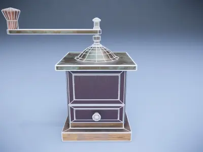 Old Coffee Grinder Low-poly 3D model