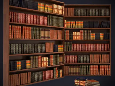 Classic Books Collection 3D model
